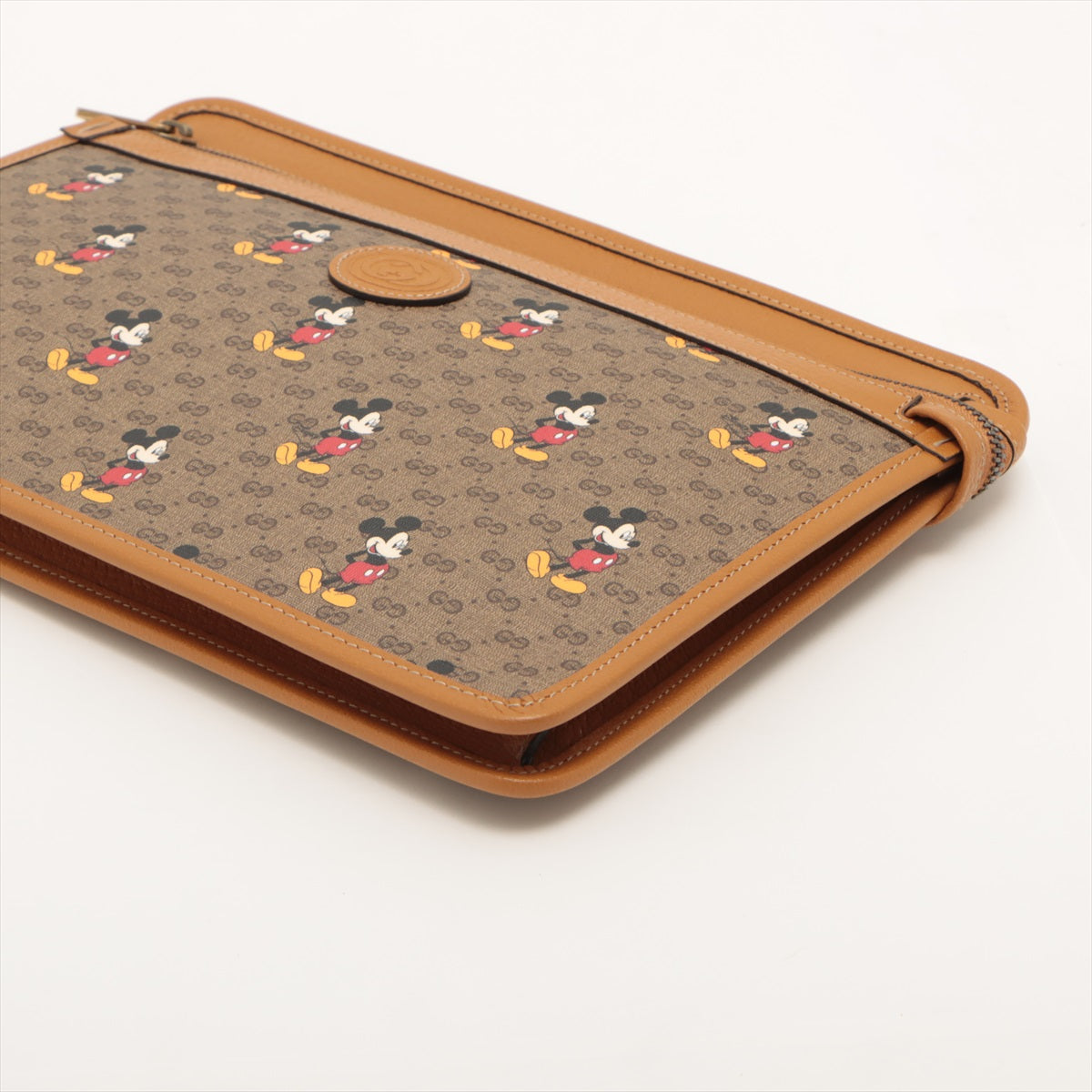 Gucci x Disney Mini GG Supreme Clutch bag Brown 602552
