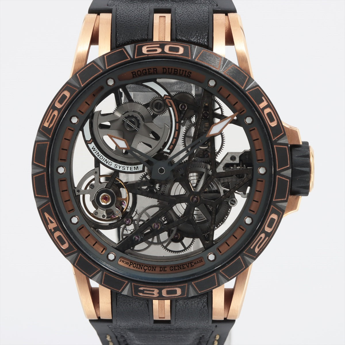 Roger Dubuis Excalibur Spider Automatic DBEX0647 PG & leather AT Skeleton dial