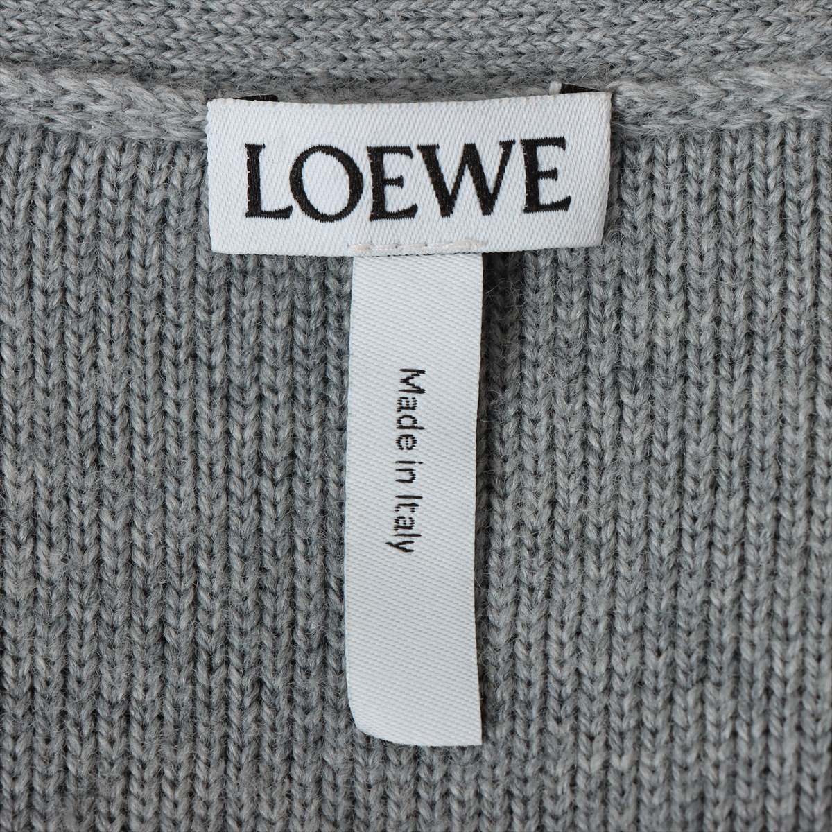 Loewe 19SS Wool & mohair Cardigan M Men's Grey  H3198270SM Lion