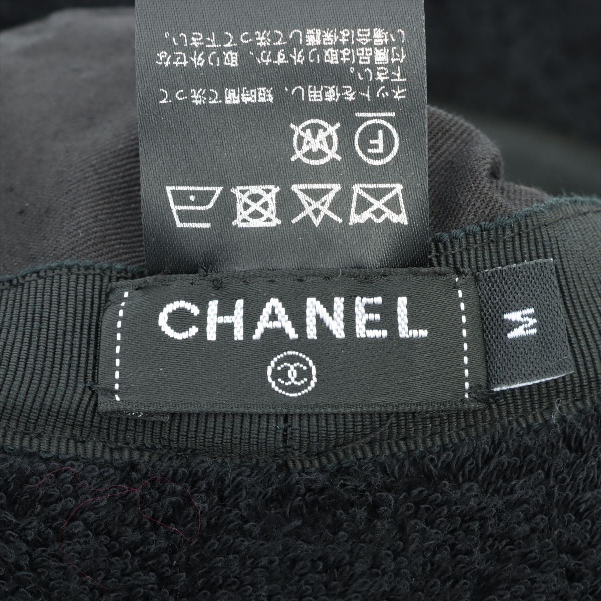 Chanel Coco Mark 21C Hat M Cotton Black