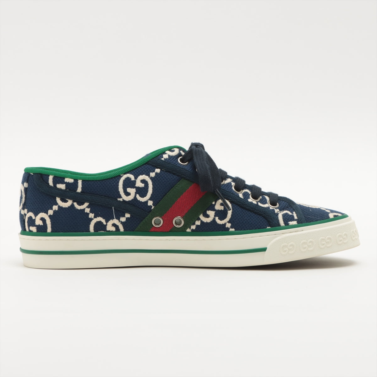 Gucci canvass Sneakers 6 Men's Navy blue Tennis 1977