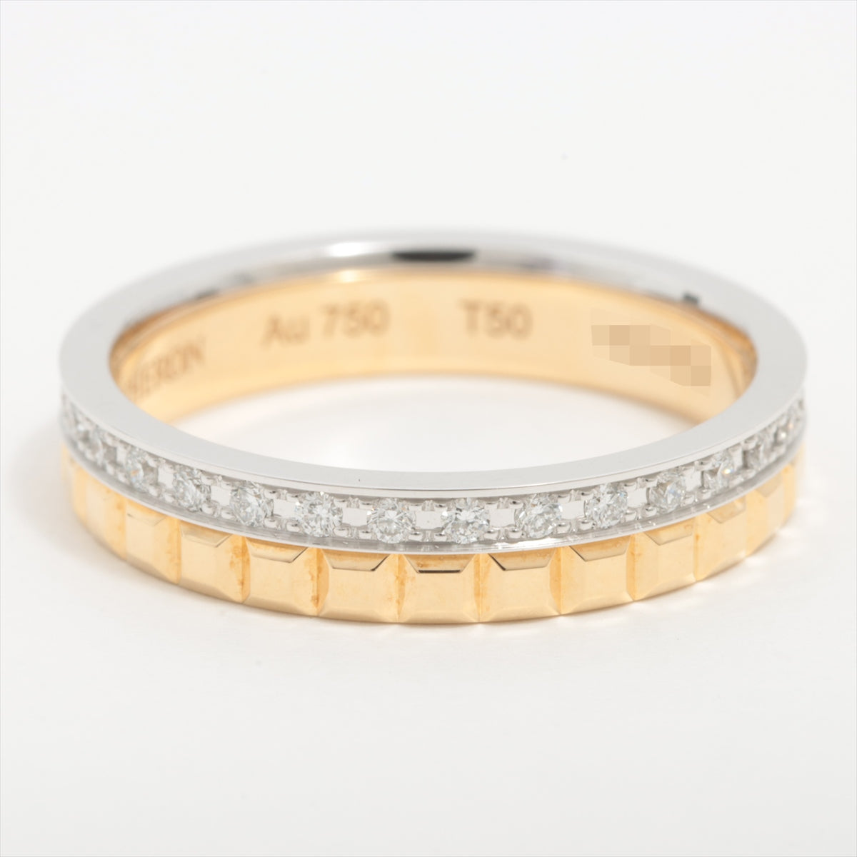 Boucheron Quatre Radiant Clou de Paris diamond rings 750(YG×WG) 3.6g 50