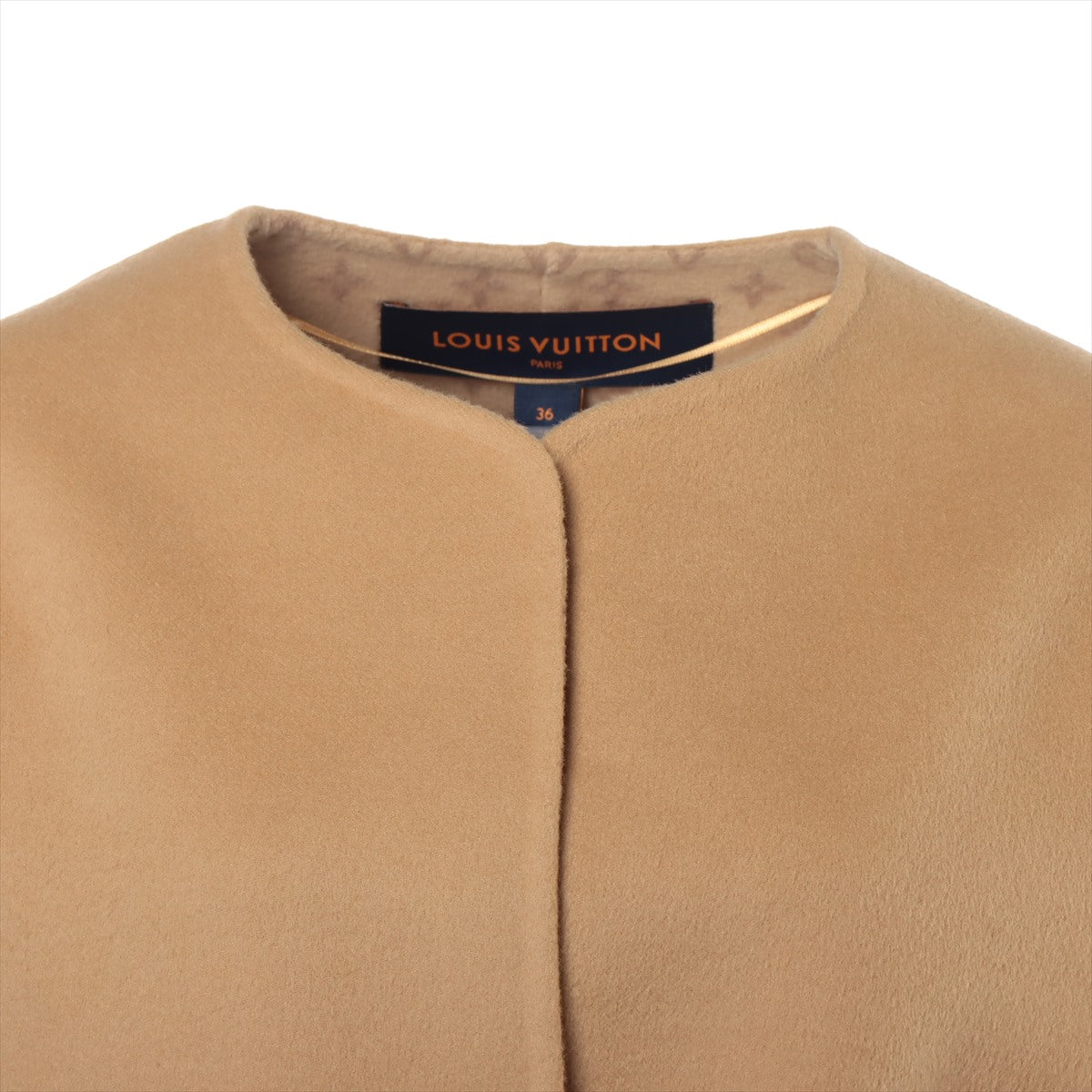 Louis Vuitton 22AW Wool & silk Short coat 36 Ladies' Brown  Monogram double face wrap coat belted RW222W