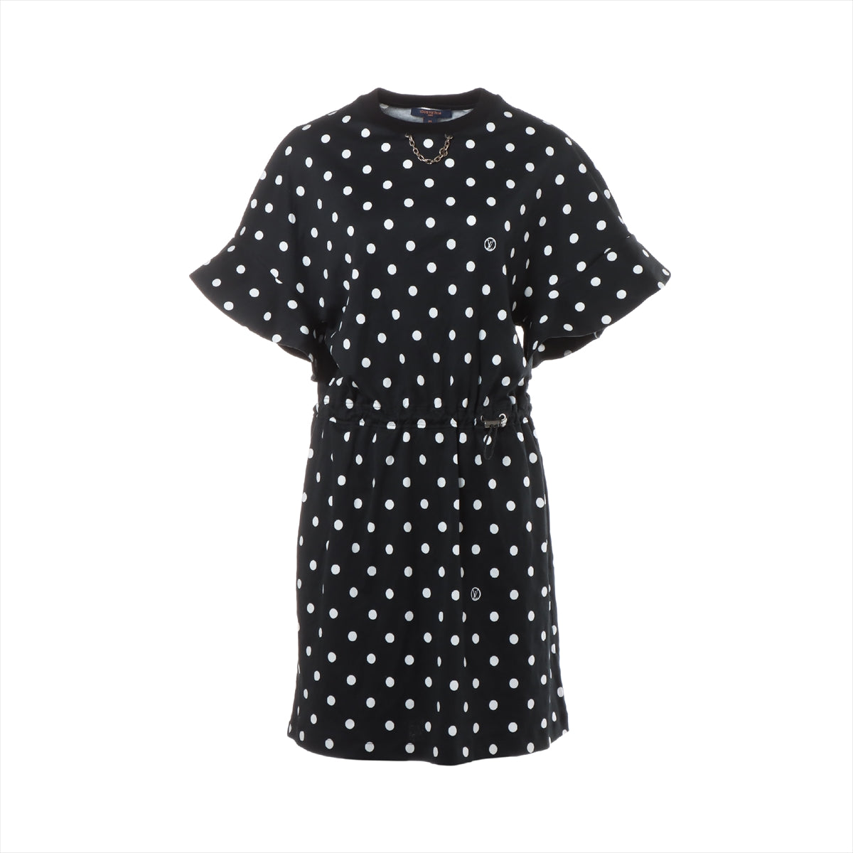 Louis Vuitton 22SS Cotton Dress M Ladies' Black × White  polka dot dress RW221B