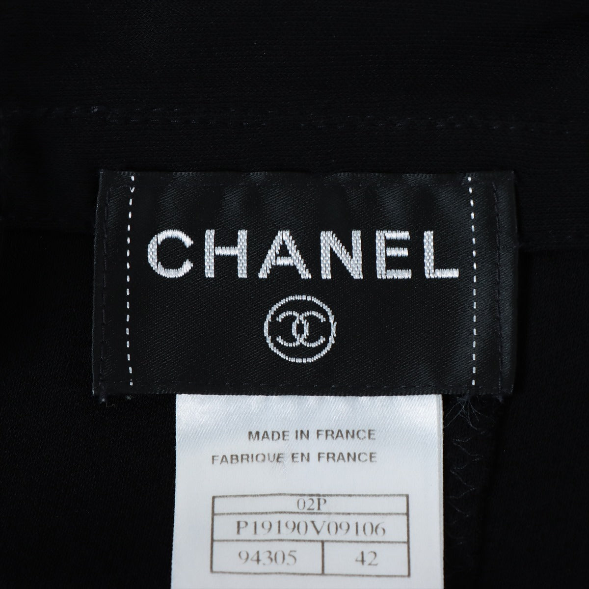 Chanel Coco Button 02P Rayon Camisole 42 Ladies' Black  P19190