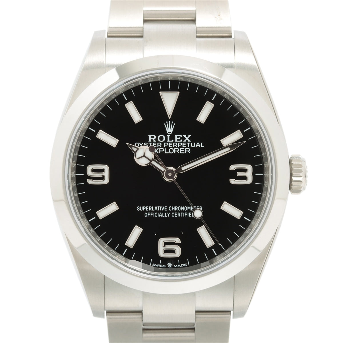 Rolex Explorer I 124270 SS AT Black-Face Some stickers are included