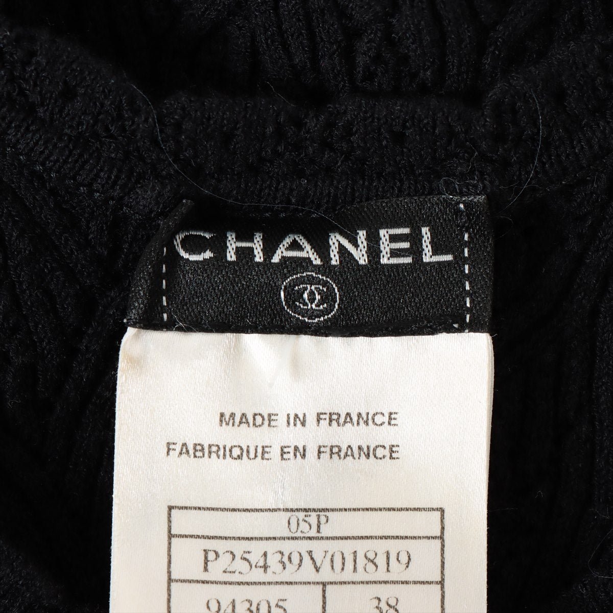 Chanel 05P Cotton & polyester Tank top 38 Ladies' Black  P25439V01819
