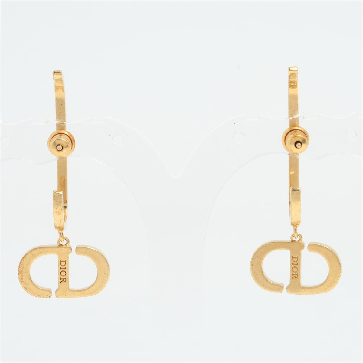 DIOR CD logo Piercing jewelry (for both ears) GP×inestone Gold