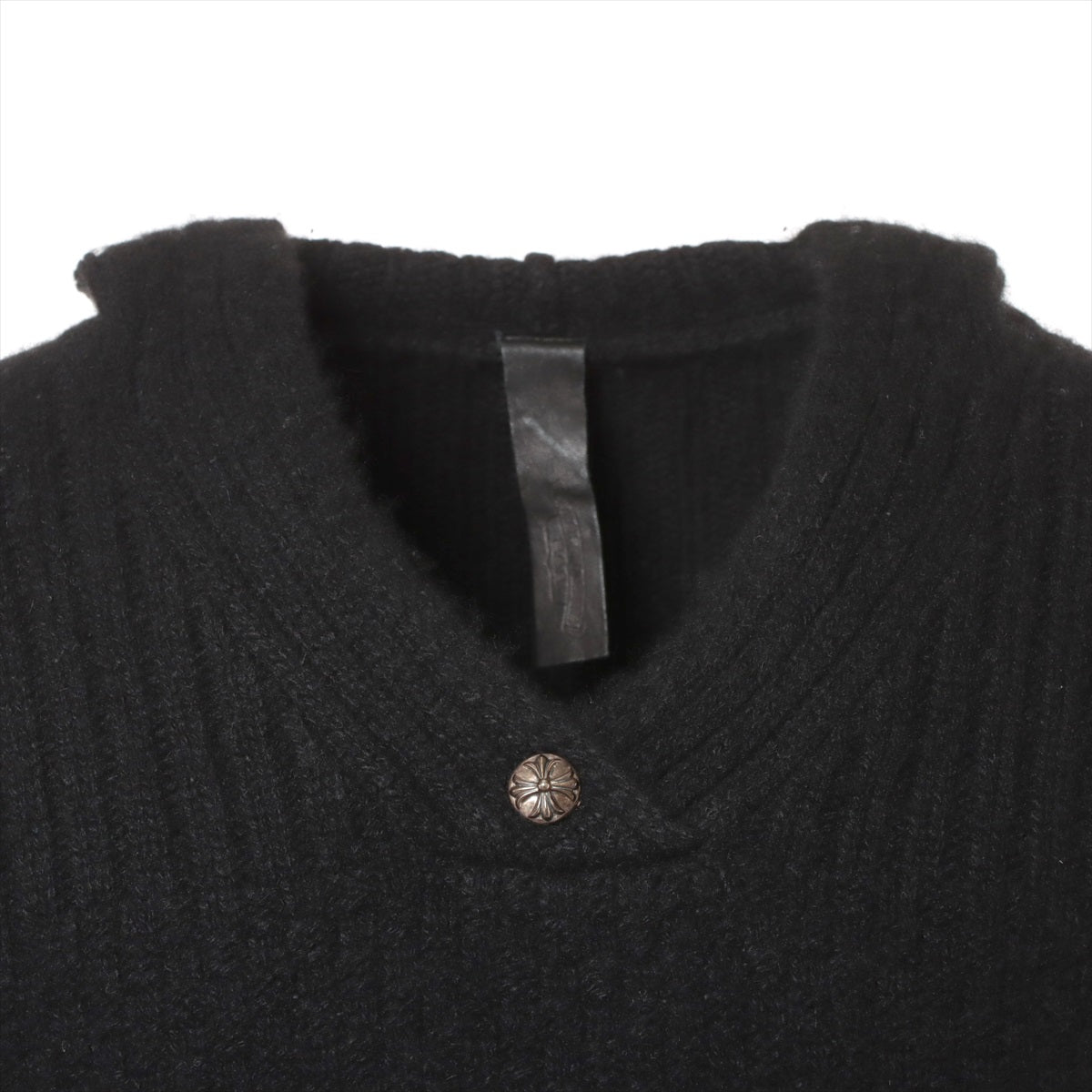 Chrome Hearts Parker Cashmere Black L Cross Patch Cross button knitted hoodie