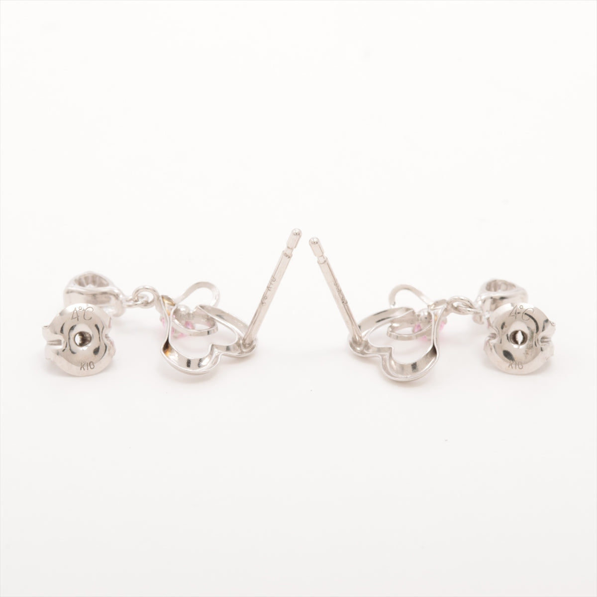 4℃ Cubic zirconia Piercing jewelry K10(WG) 0.6g