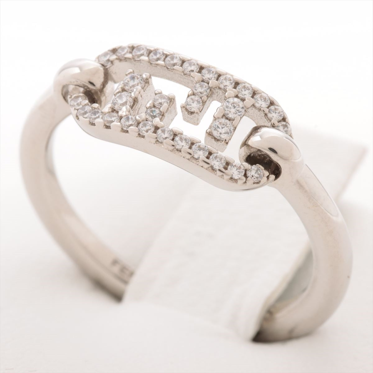 Fendi Auroc rings S GP×inestone Silver