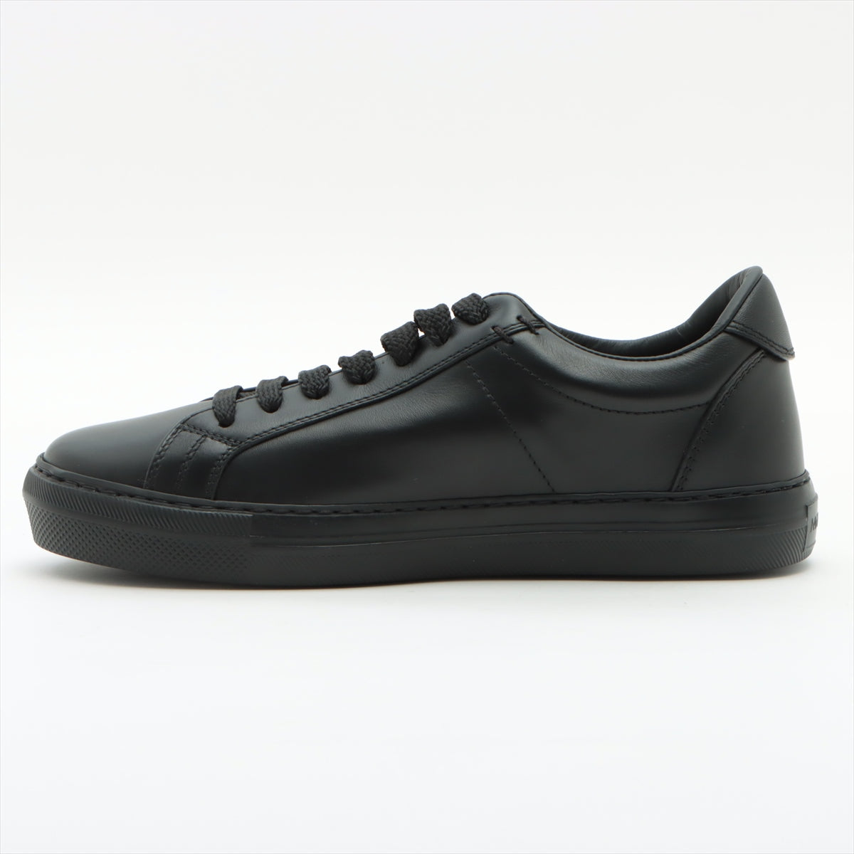 Moncler Monaco Leather Sneakers 37 Ladies' Black Logo