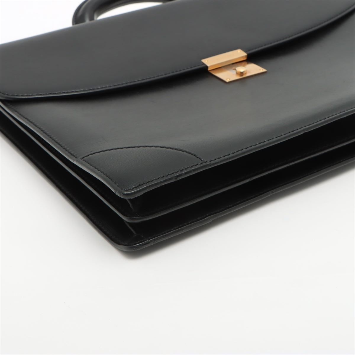 Valextra Leather Business bag Black keyed