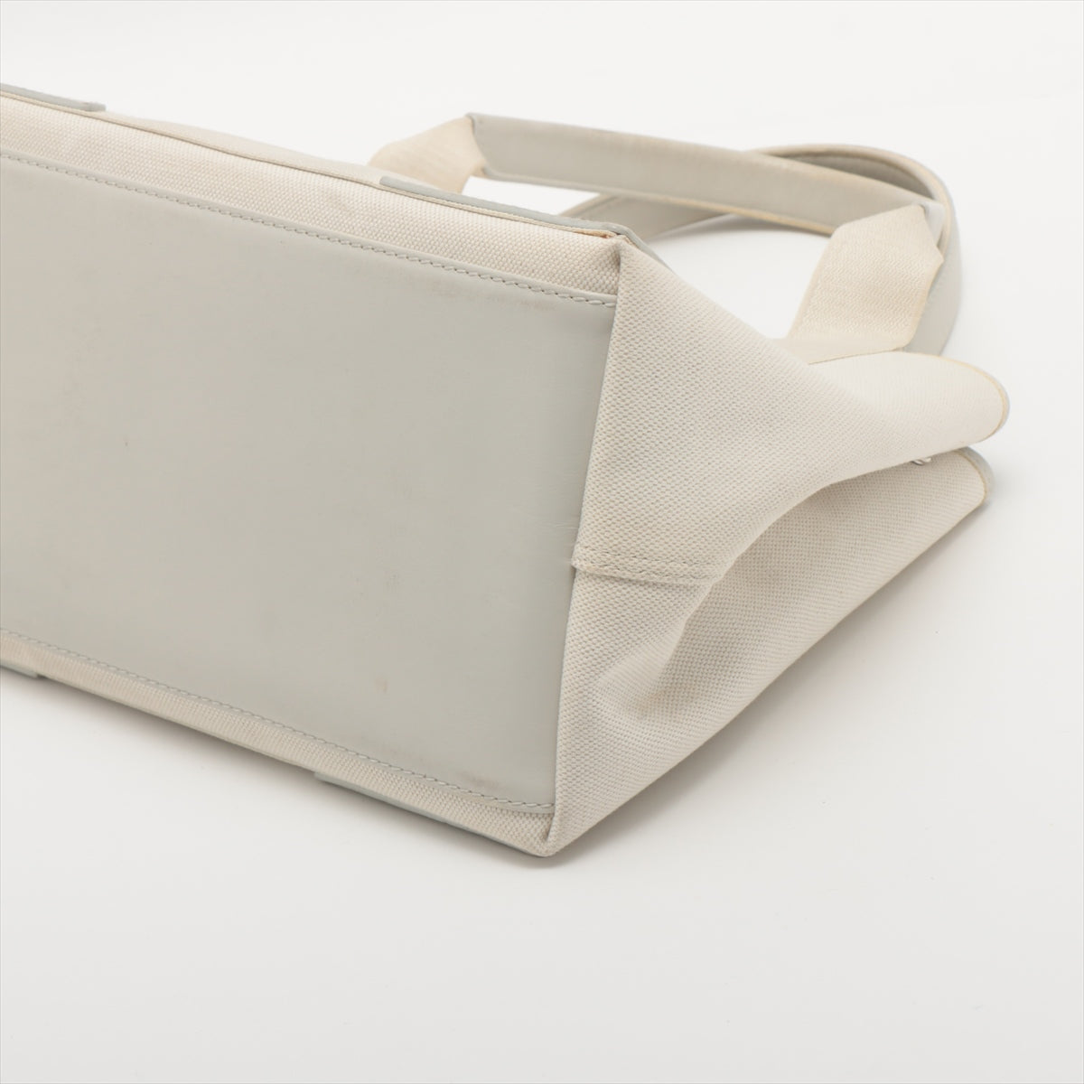 Balenciaga Navy Cabas Canvas & leather Tote bag White 339933