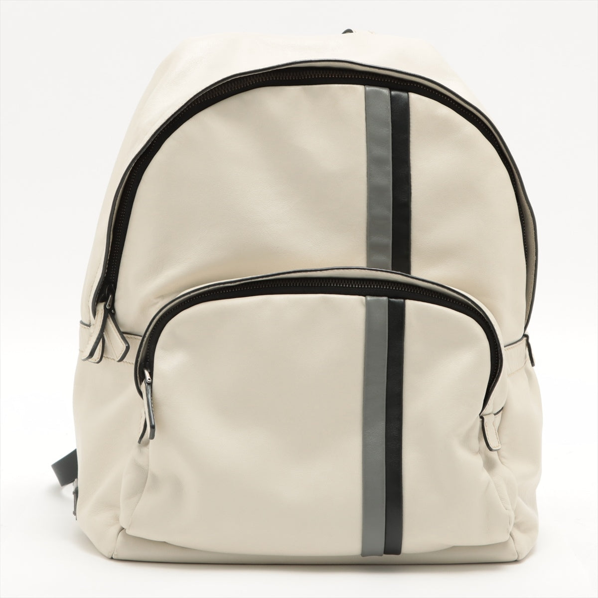 Prada Leather Backpack White 2VZ066