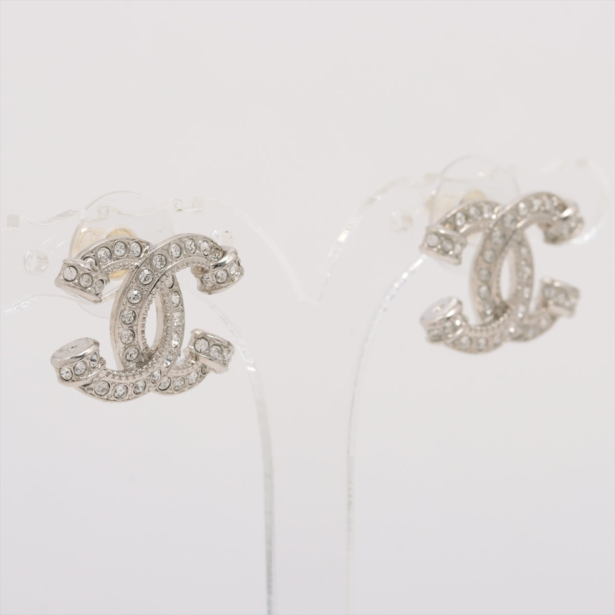 Chanel Coco Mark A23P Piercing jewelry (for both ears) GP×inestone Silver