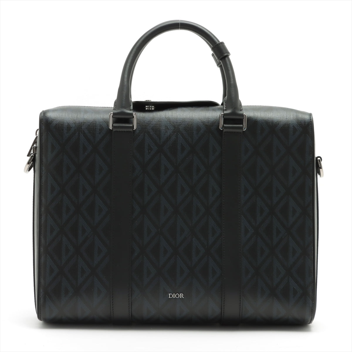 DIOR HOMME PVC & leather Briefcase Black x Navy