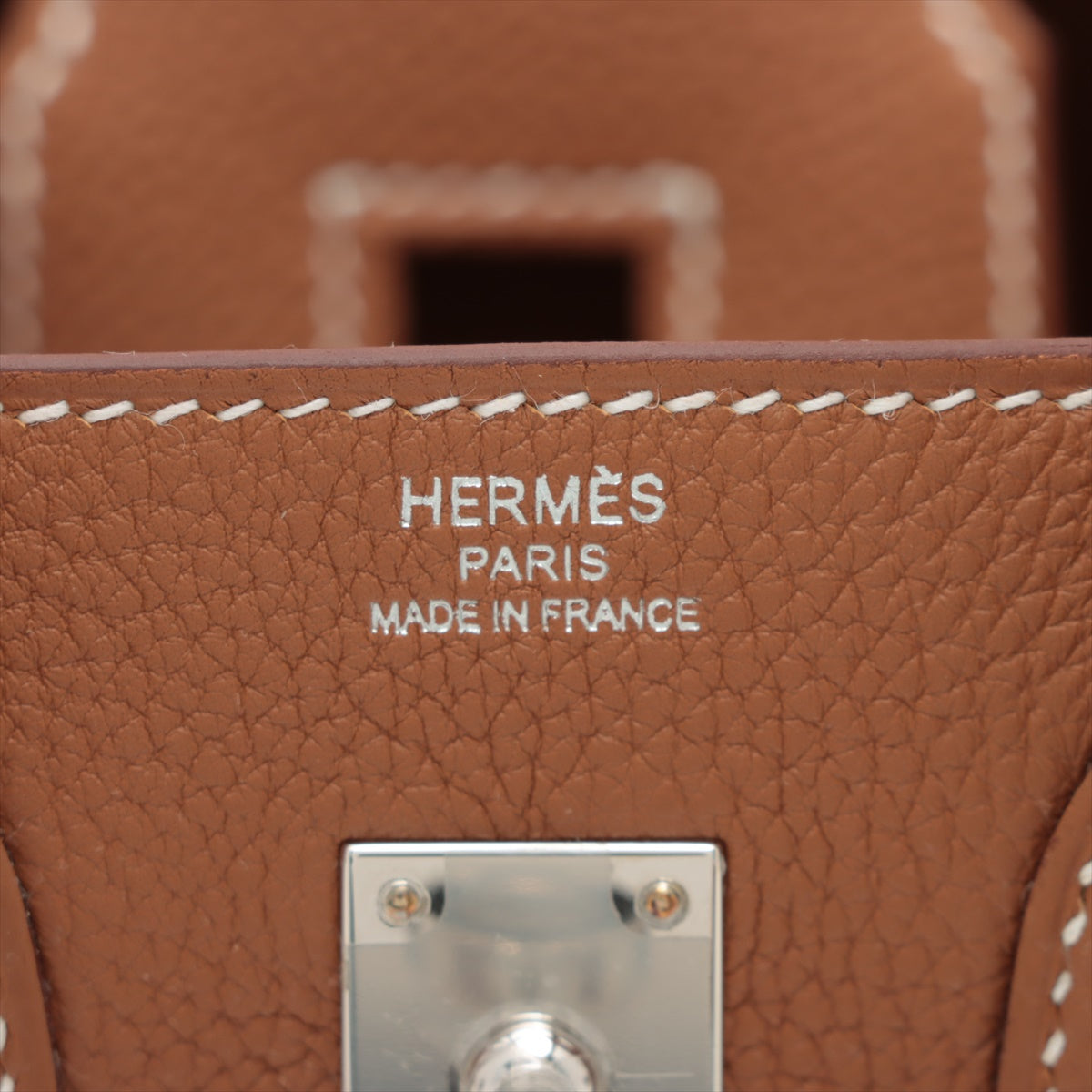 Hermès Birkin 25 Taurillon Clemence Gold Silver Metal fittings B: 2023