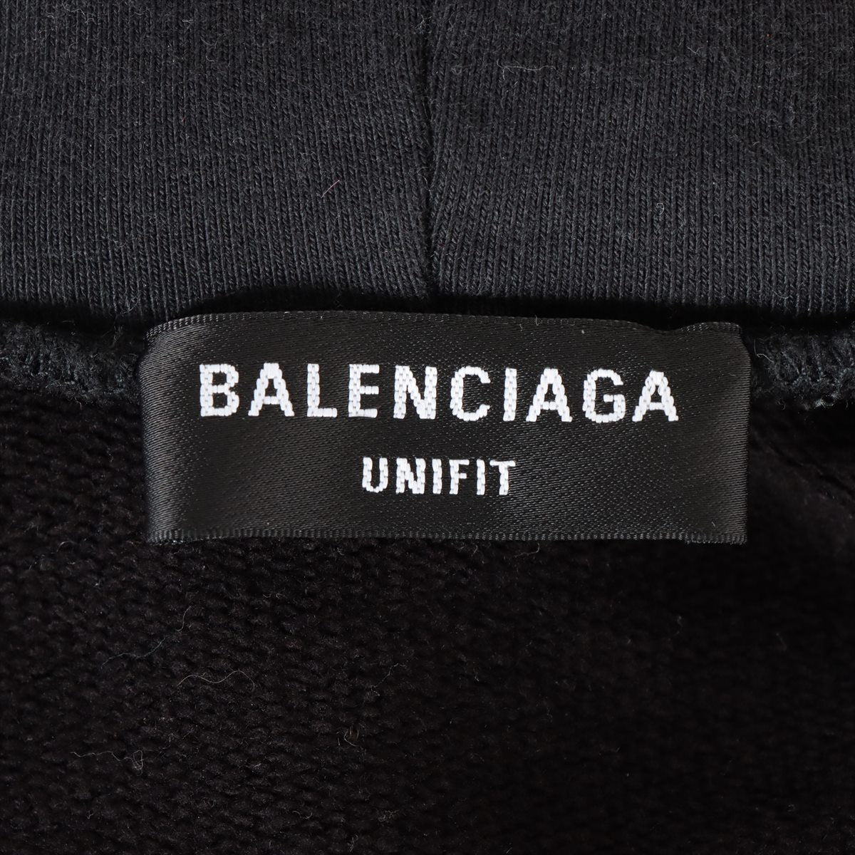 Balenciaga 22AW Cotton & polyester Parker 2 Men's Black  698156 speed hunter upside down hoodie Damage processing