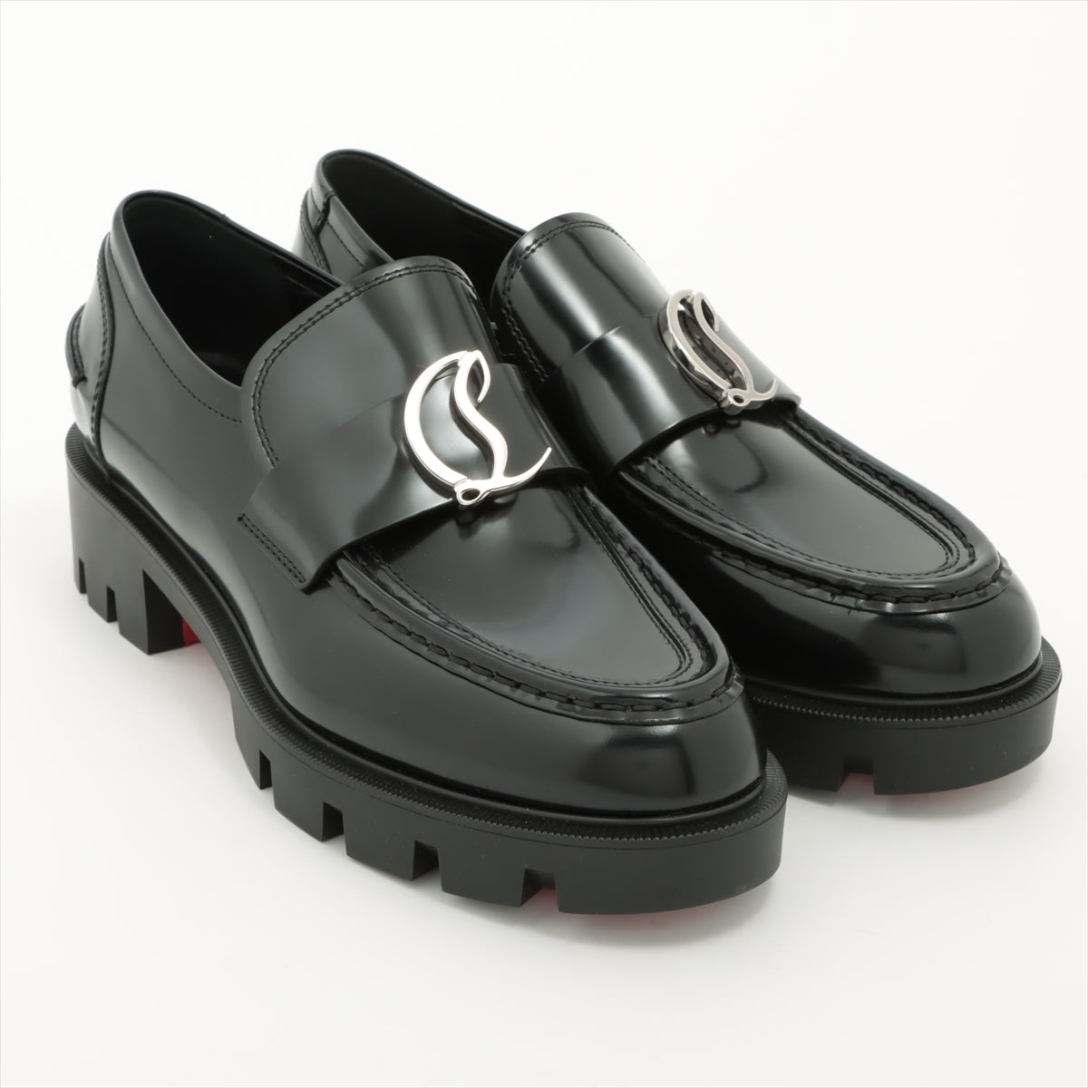 Christian Louboutin Leather Loafer 37 Ladies' Black Cl Moc Lug