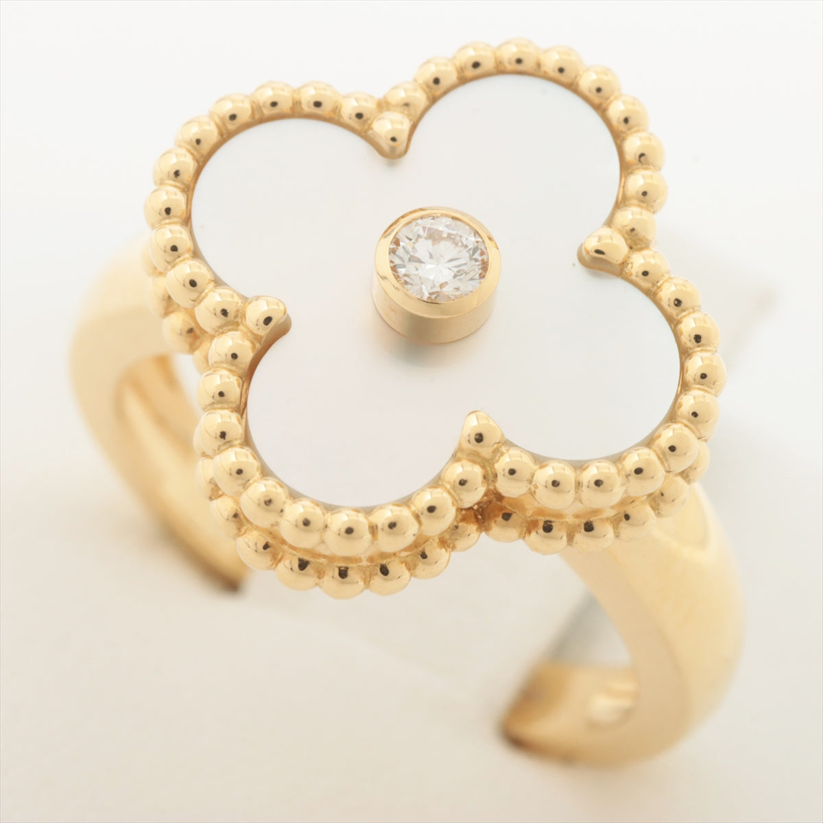 Van Cleef & Arpels Vintage Alhambra diamond shells rings 750(YG) 6.6g 47 VCARA41147