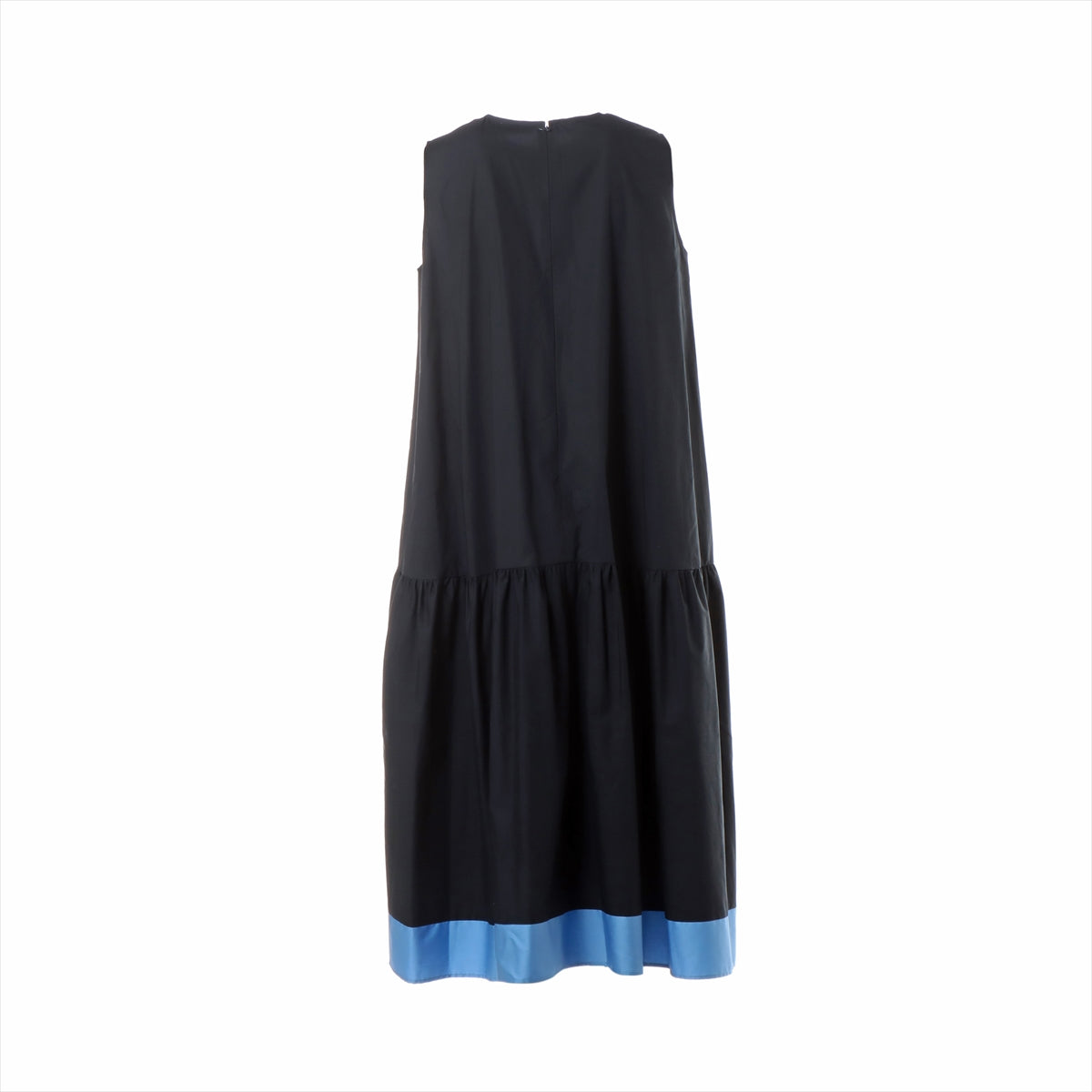 YOKO CHAN 21 years Cotton & polyurethane Sleeveless dress 38 Ladies' Black x blue  YCD-221-765