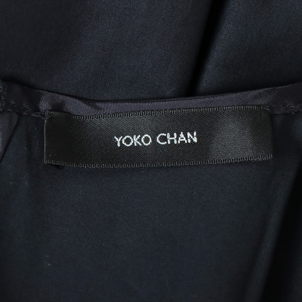 YOKO CHAN 22 years Cotton & polyurethane Sleeveless dress 38 Ladies' black x beige  YCD-222-827