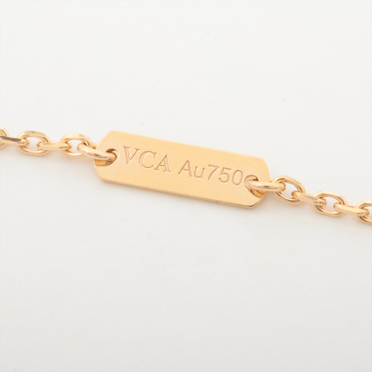 Van Cleef & Arpels PERRELET Clover diamond Necklace 750(PG) 6.4g