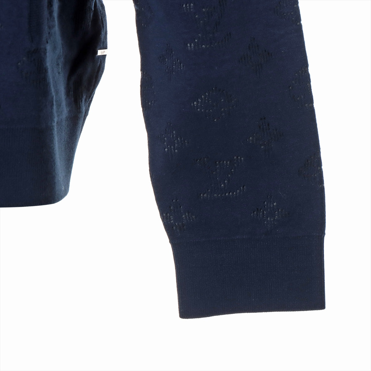 Louis Vuitton 20AW Polyester x cotton x rayon Knit jacket M Men's Navy blue  drop needle monogram bomber RM202Q