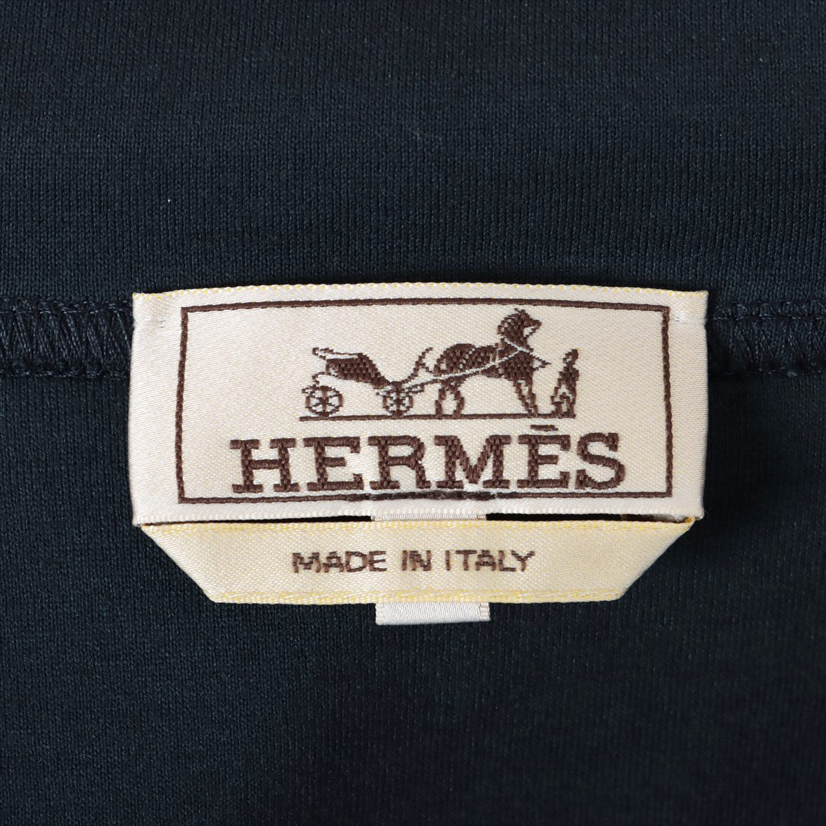 Hermès 21 years Cotton Parker M Men's Navy blue  Zip up Dance of Horses Light
