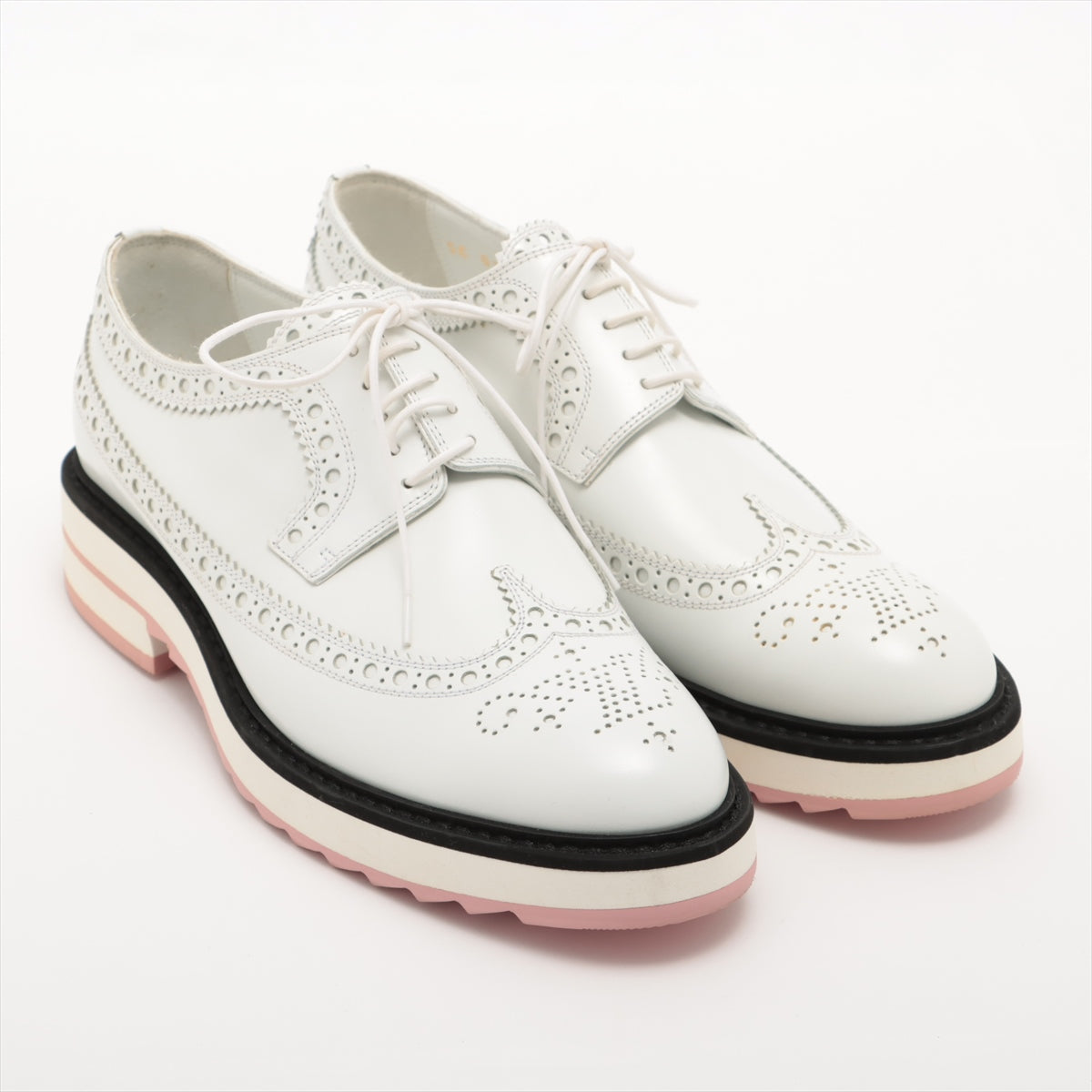 Louis Vuitton 15 years Leather Leather shoes 36 Ladies' White SC0195 LV Logo Is there a replacement string