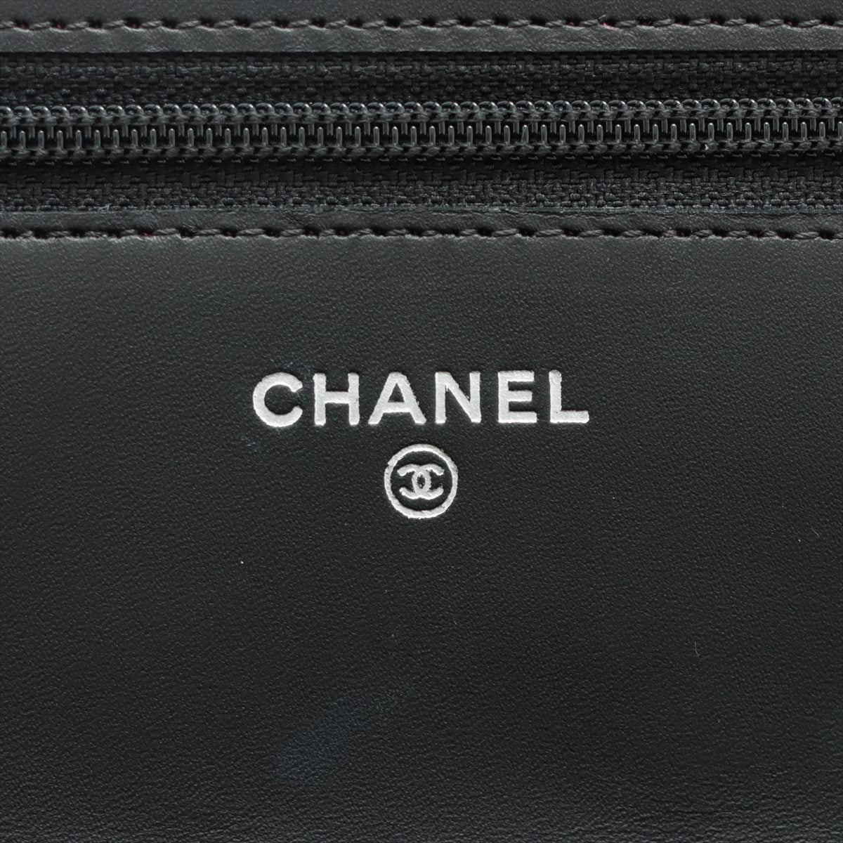 Chanel Cambon Line Leather Chain wallet Black Silver Metal fittings 16XXXXXX