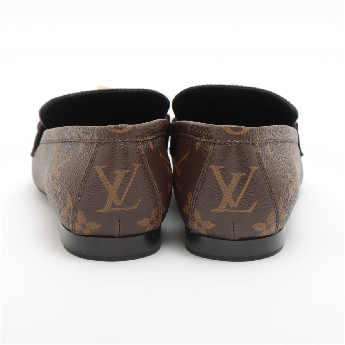 Louis Vuitton Upper case line 18 years PVC & leather Loafer 37 Ladies' Brown SC0188 Monogram LV logo hardware