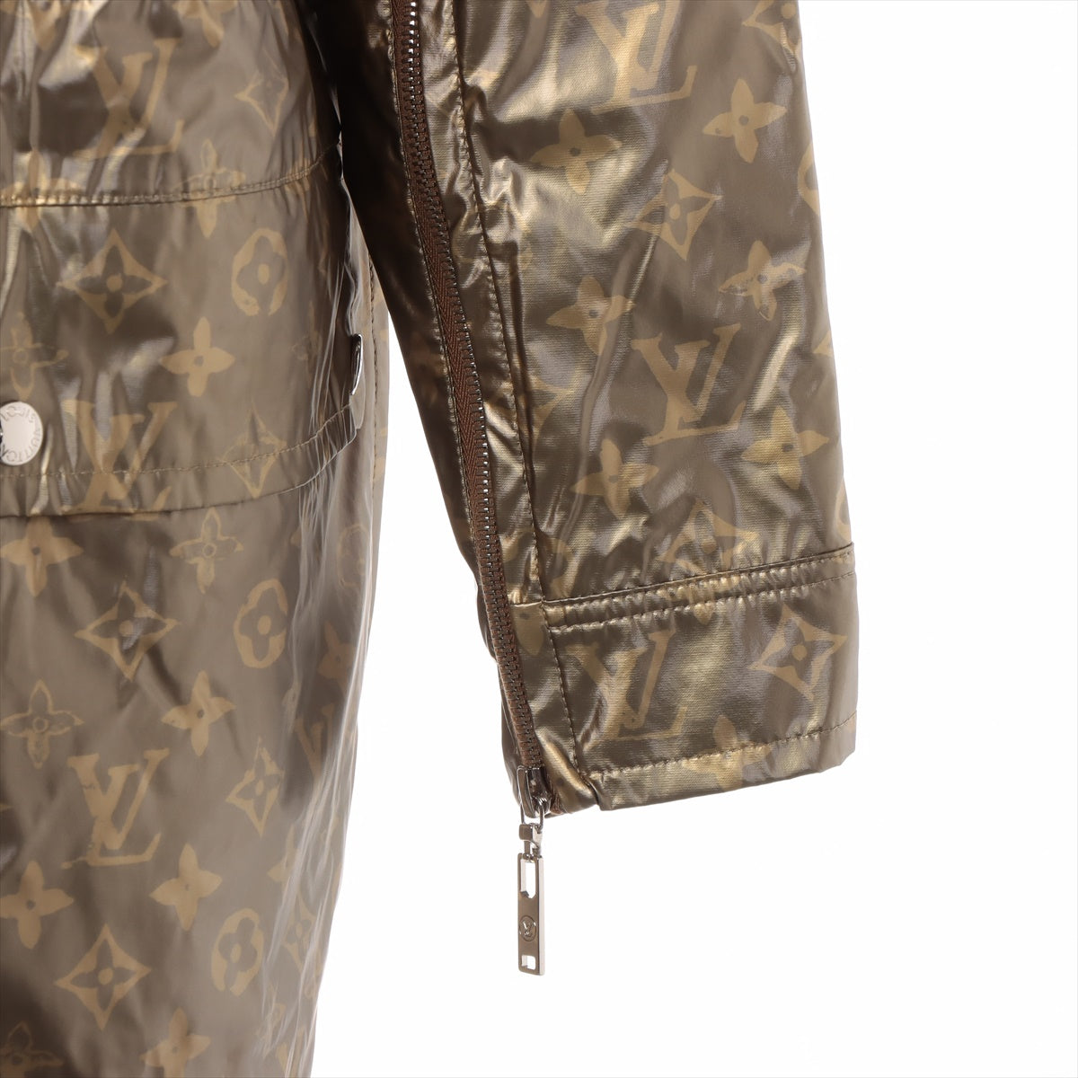 Louis Vuitton 21SS Modal Jacket 36 Ladies' Gold  Monogram RW211W PU coating processing 2WAY
