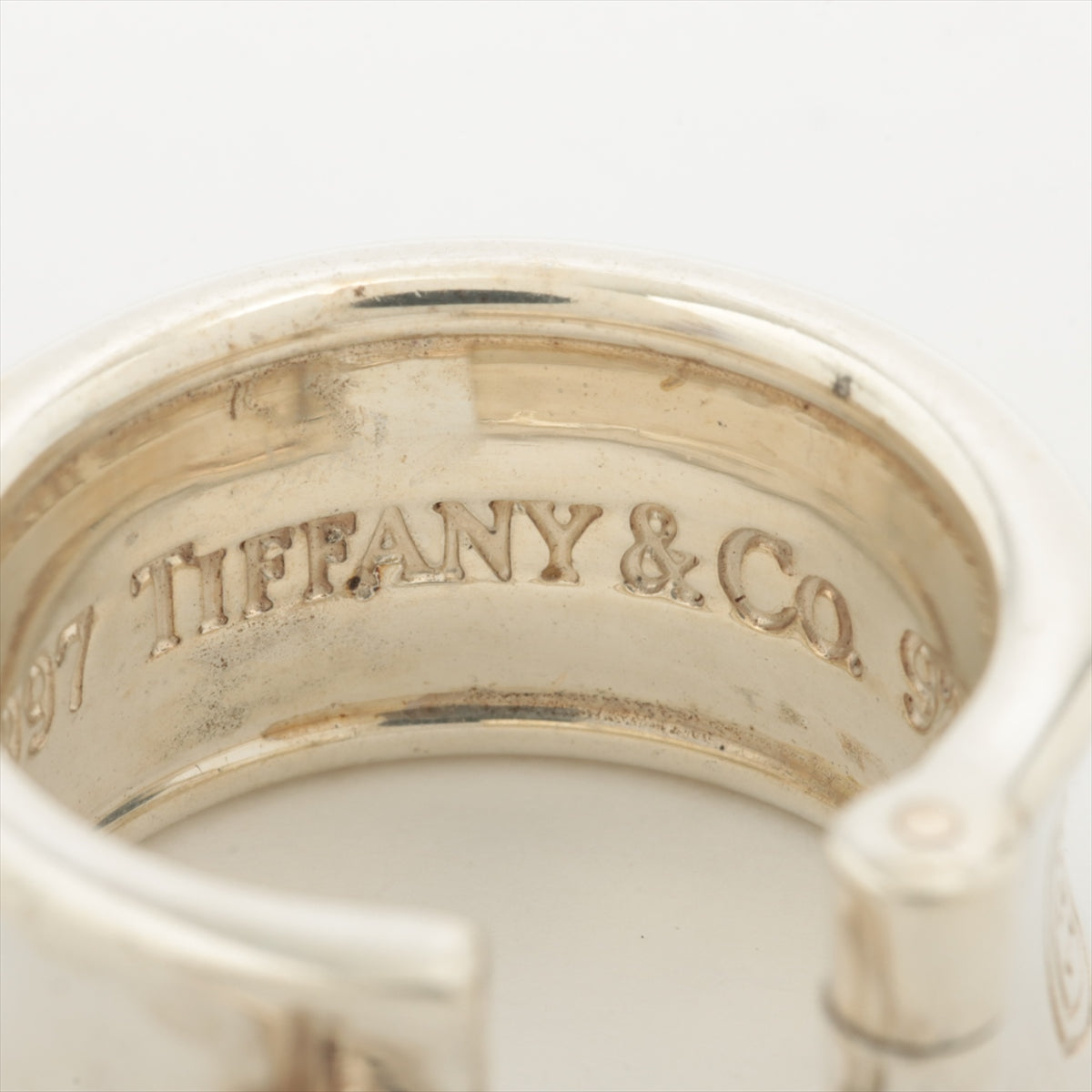 Tiffany 1837 Narrow Hoop Earrings 925 15.0g Silver