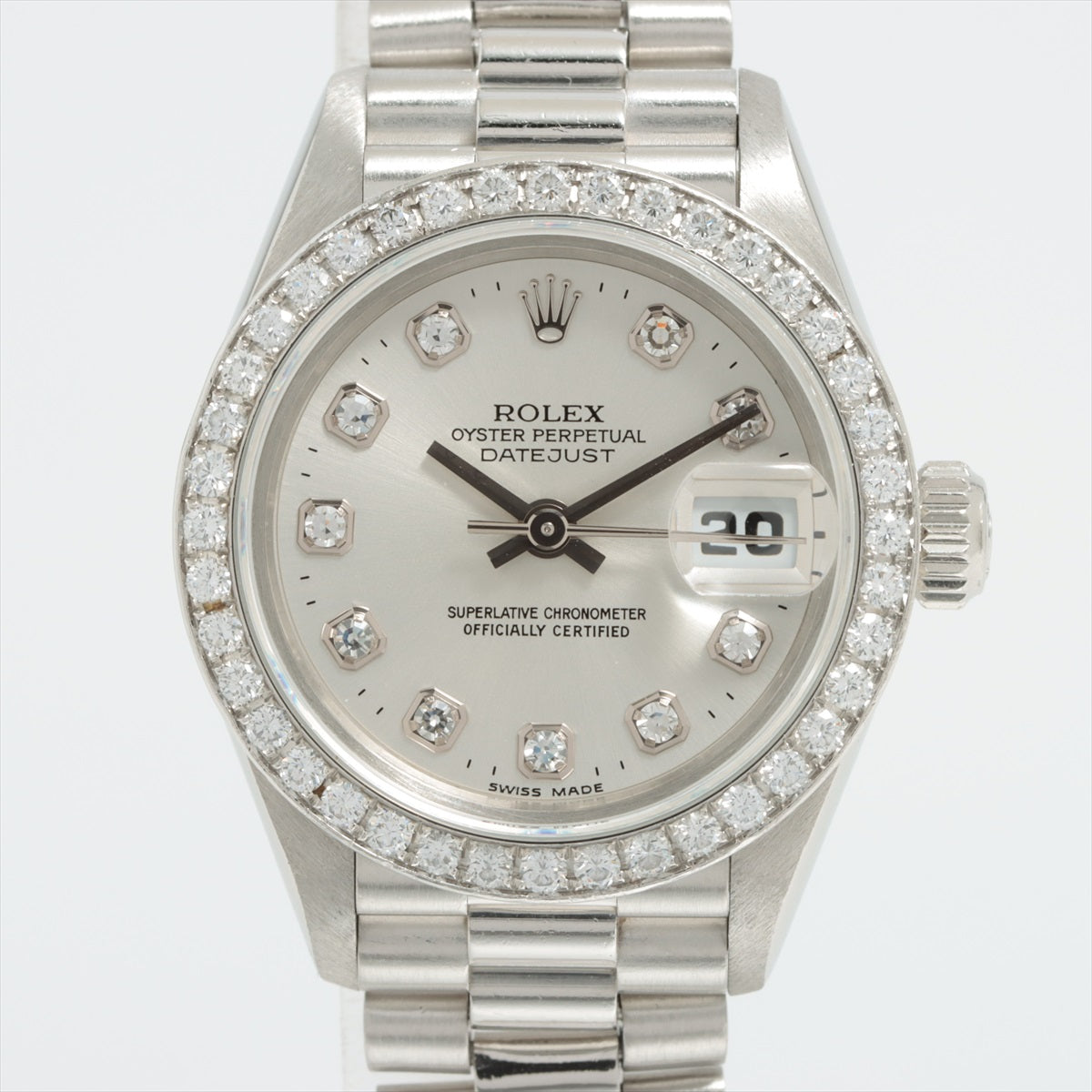 Rolex Datejust 69136G PT AT Silver-Face
