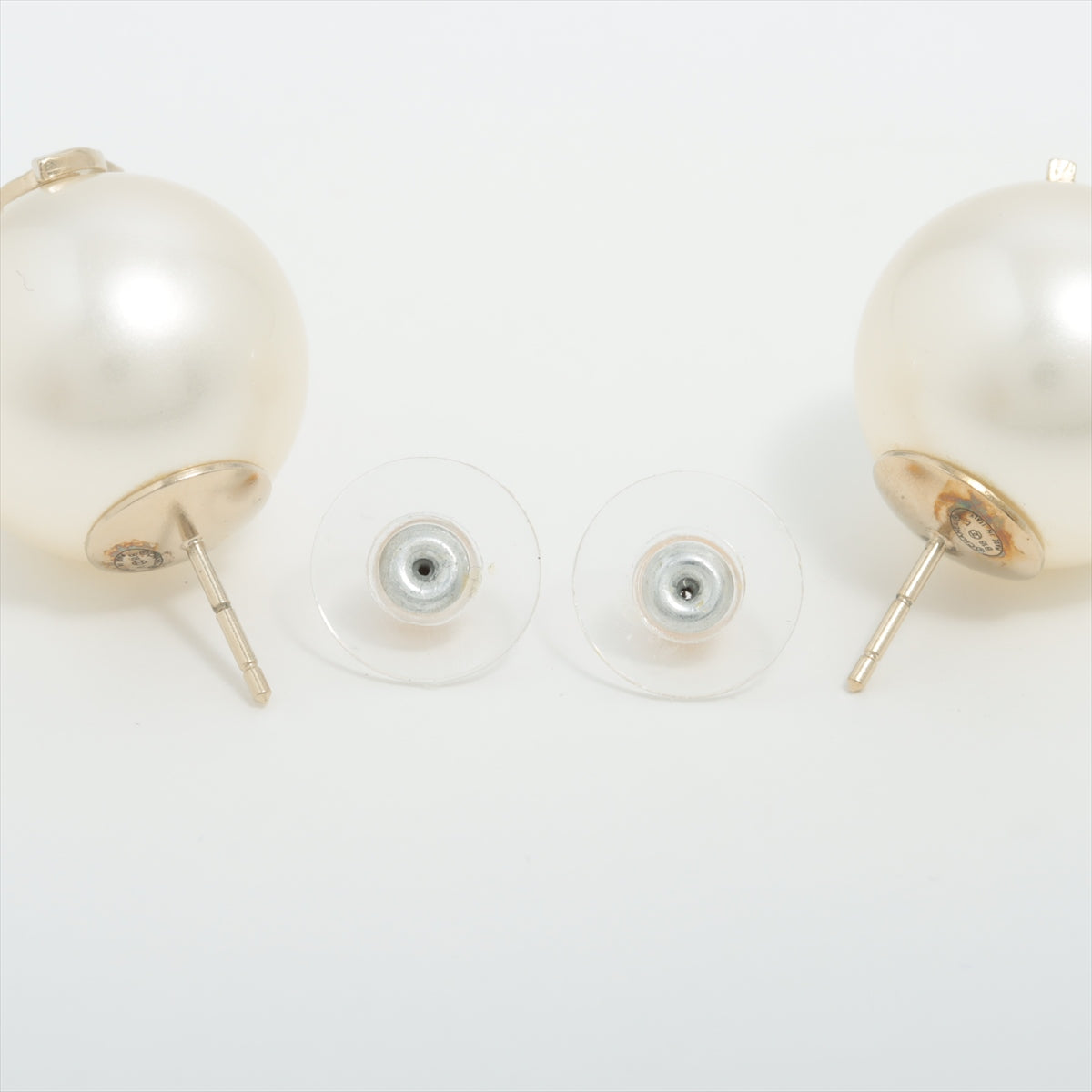 Chanel Coco Mark B18V Piercing jewelry (for both ears) GP x fake pearl Gold