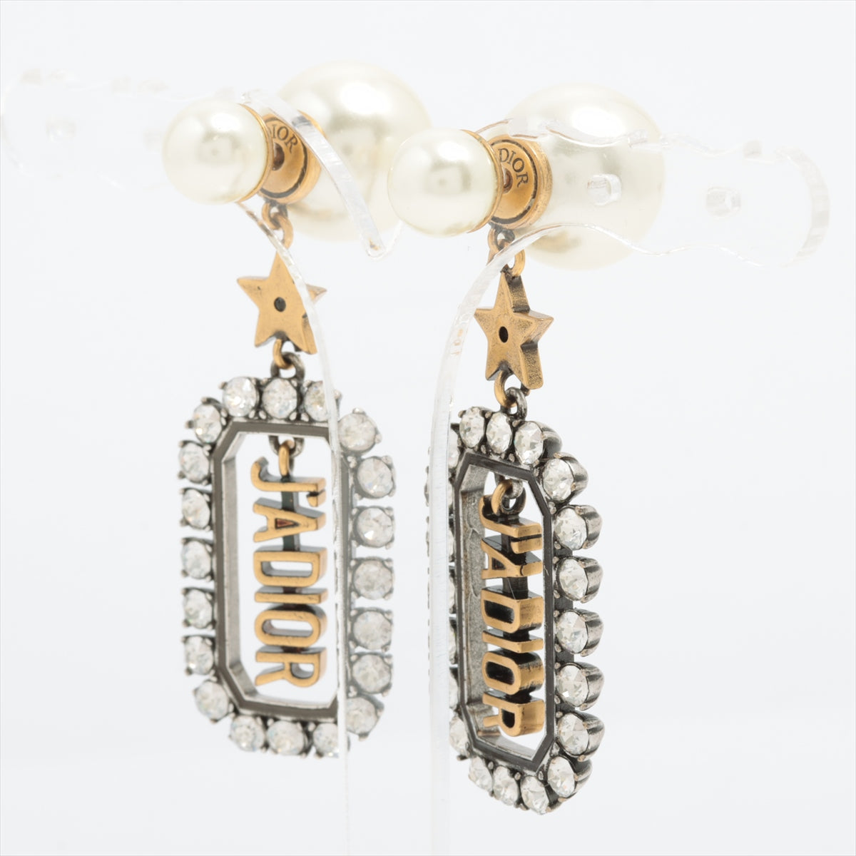 Christian Dior J'Adior Piercing jewelry (for both ears) GP x rhinestone x fake pearl Gold