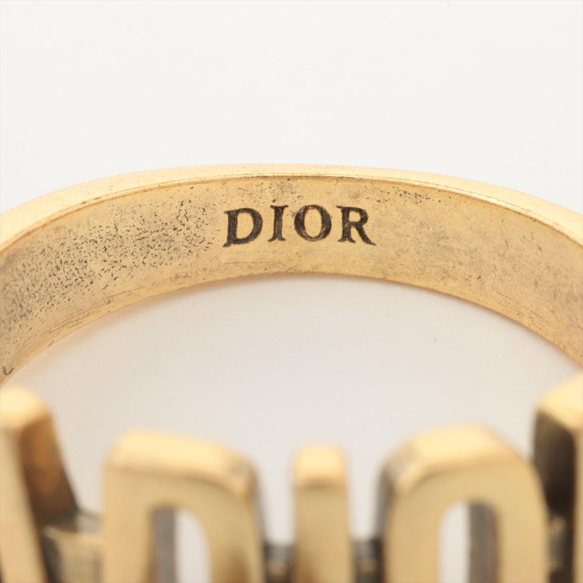 Christian Dior Gold Finish Metal Crystal and Pearl J'adior Ring Size 5.5 -  Yoogi's Closet