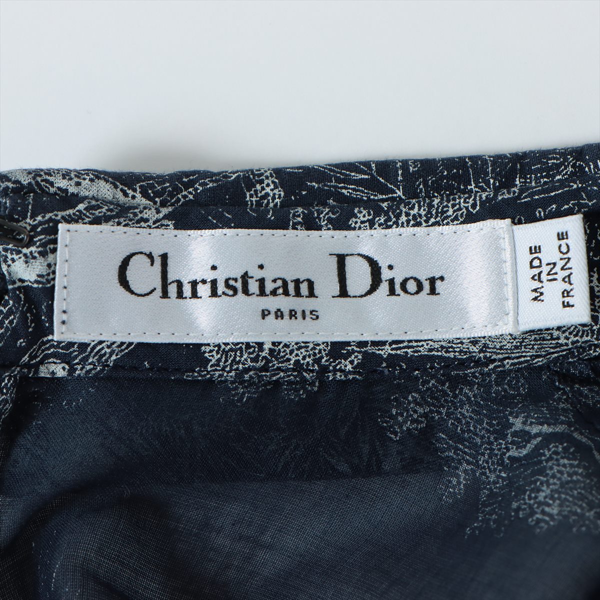 Christian Dior Toile de Jouy 22SS Cotton Dress I38 Ladies' Navy blue  141R30A3844
