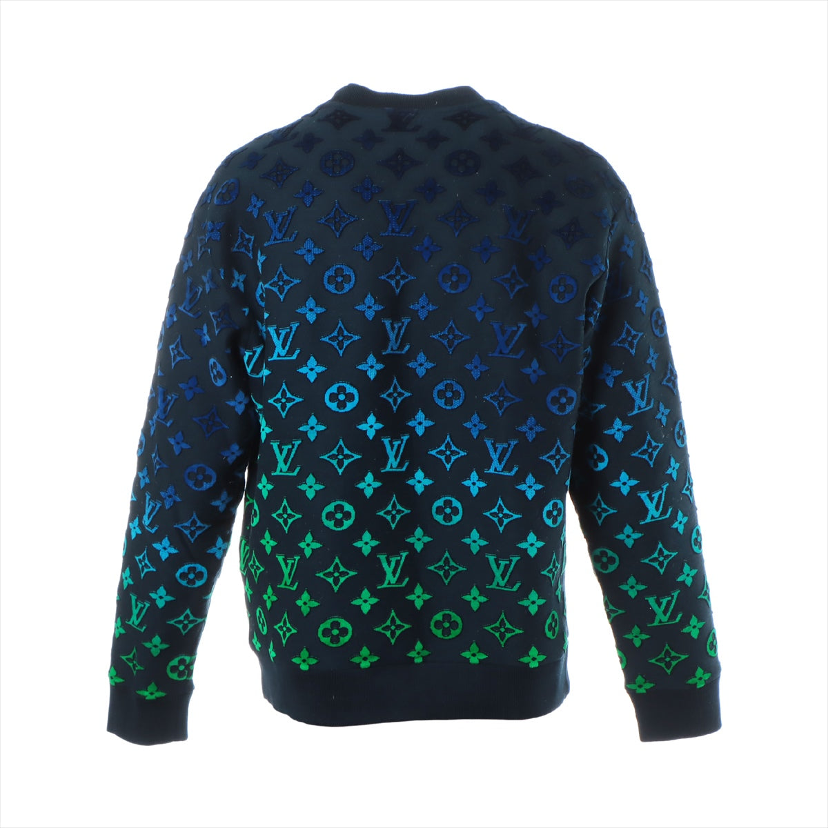 Louis Vuitton 22SS Cotton Basic knitted fabric L Men's Navy blue  RM221M gradient monogram