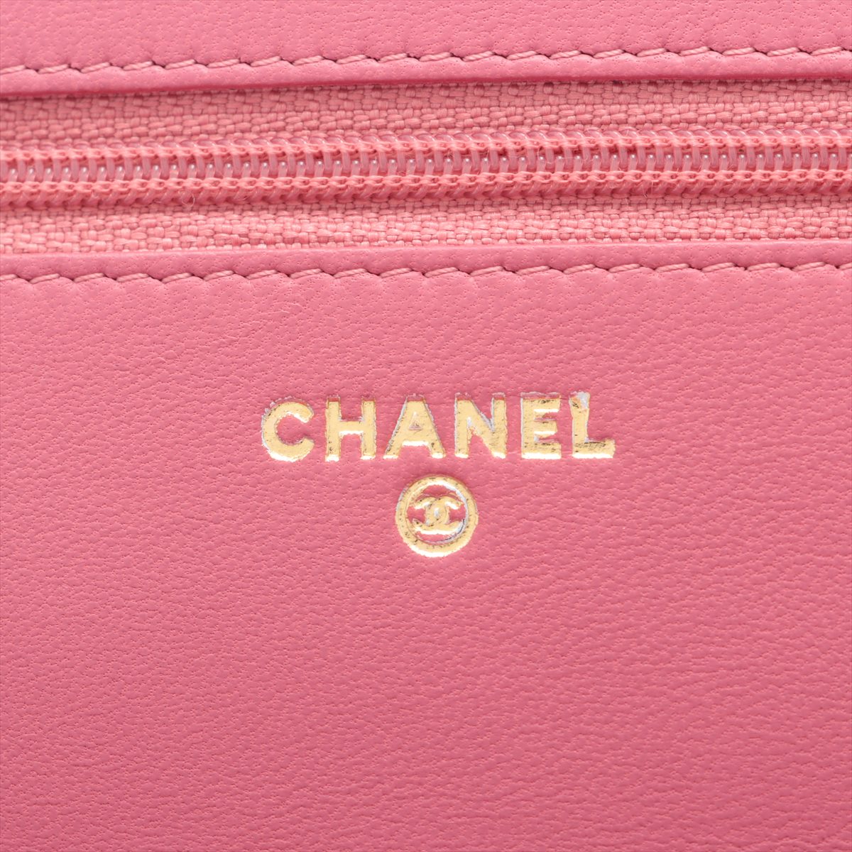 Chanel Camelia Ram leather Chain wallet Pink Gold Metal fittings 18XXXXXX