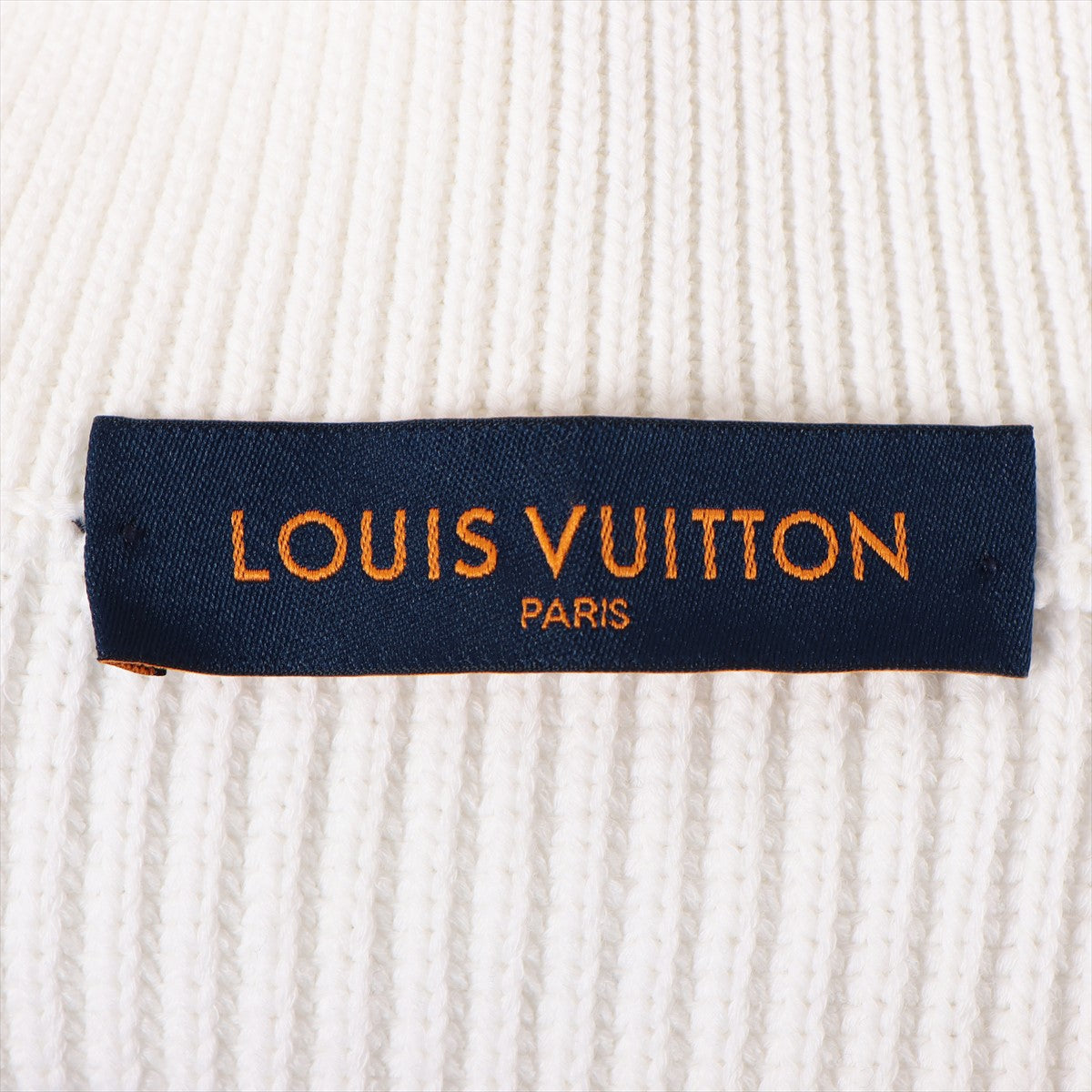 Louis Vuitton 21AW Cotton & nylon High-Neck Knit M Men's Black × White  Half-zip RM212M