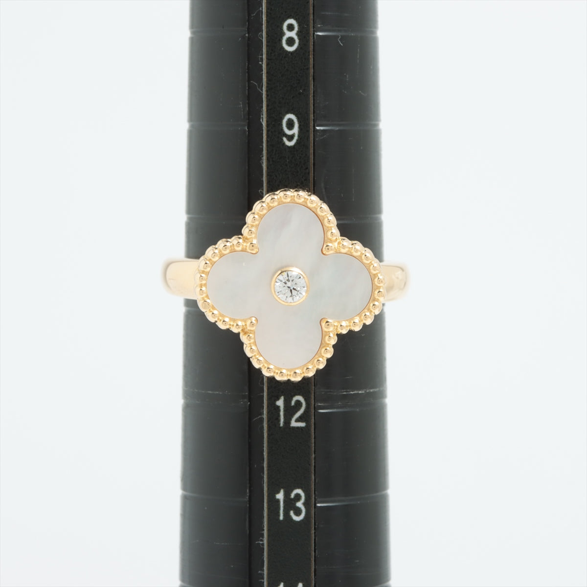 Van Cleef & Arpels Vintage Alhambra shells diamond rings 750(YG) 6.6g 51