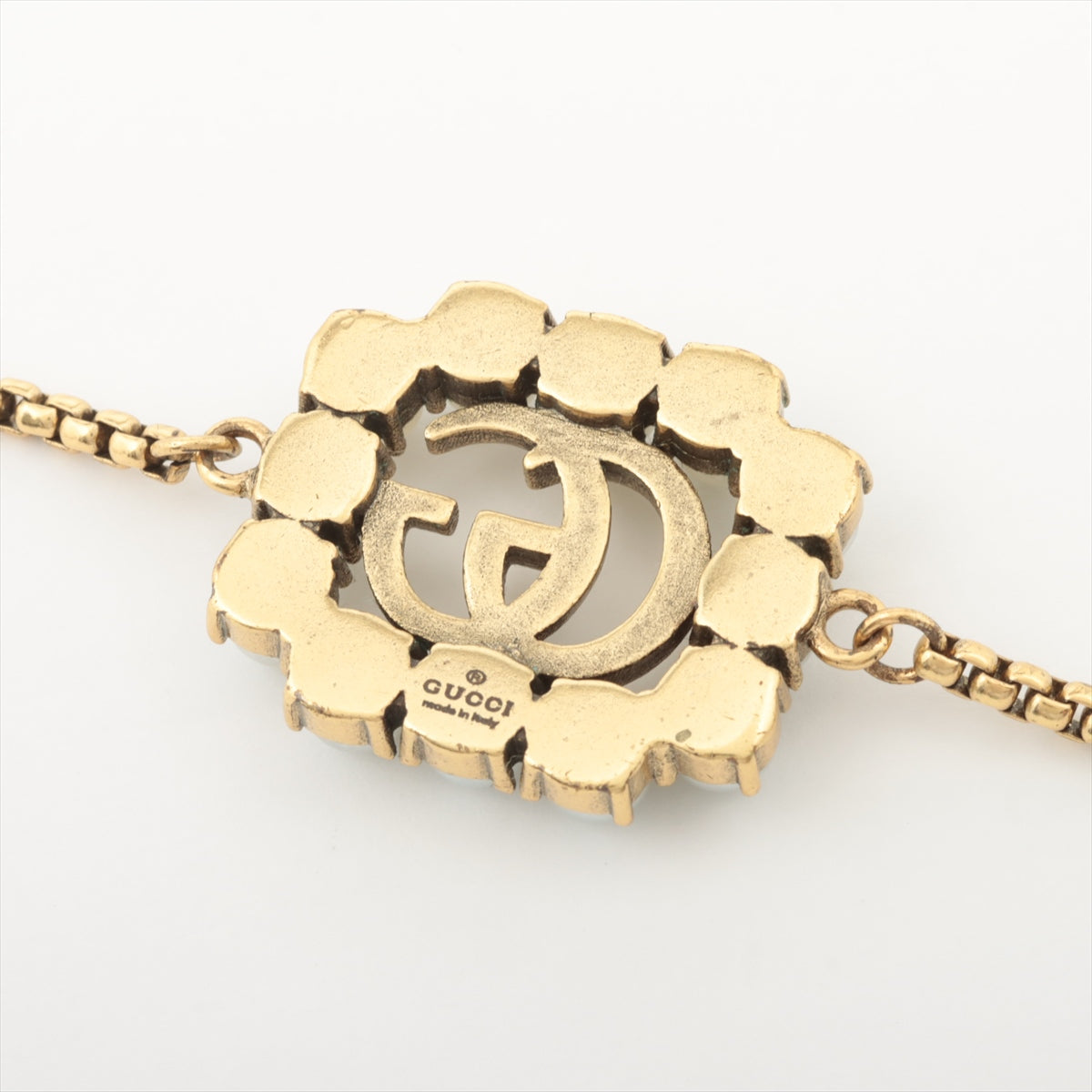Gucci Double G Bracelet GP x fake pearl Gold