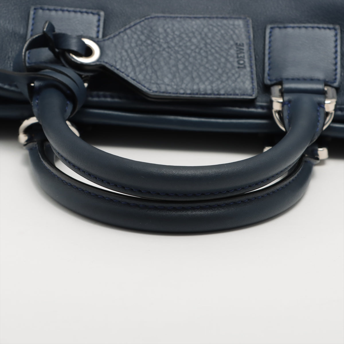 Loewe Amazona 28 Leather 2way handbag Navy blue
