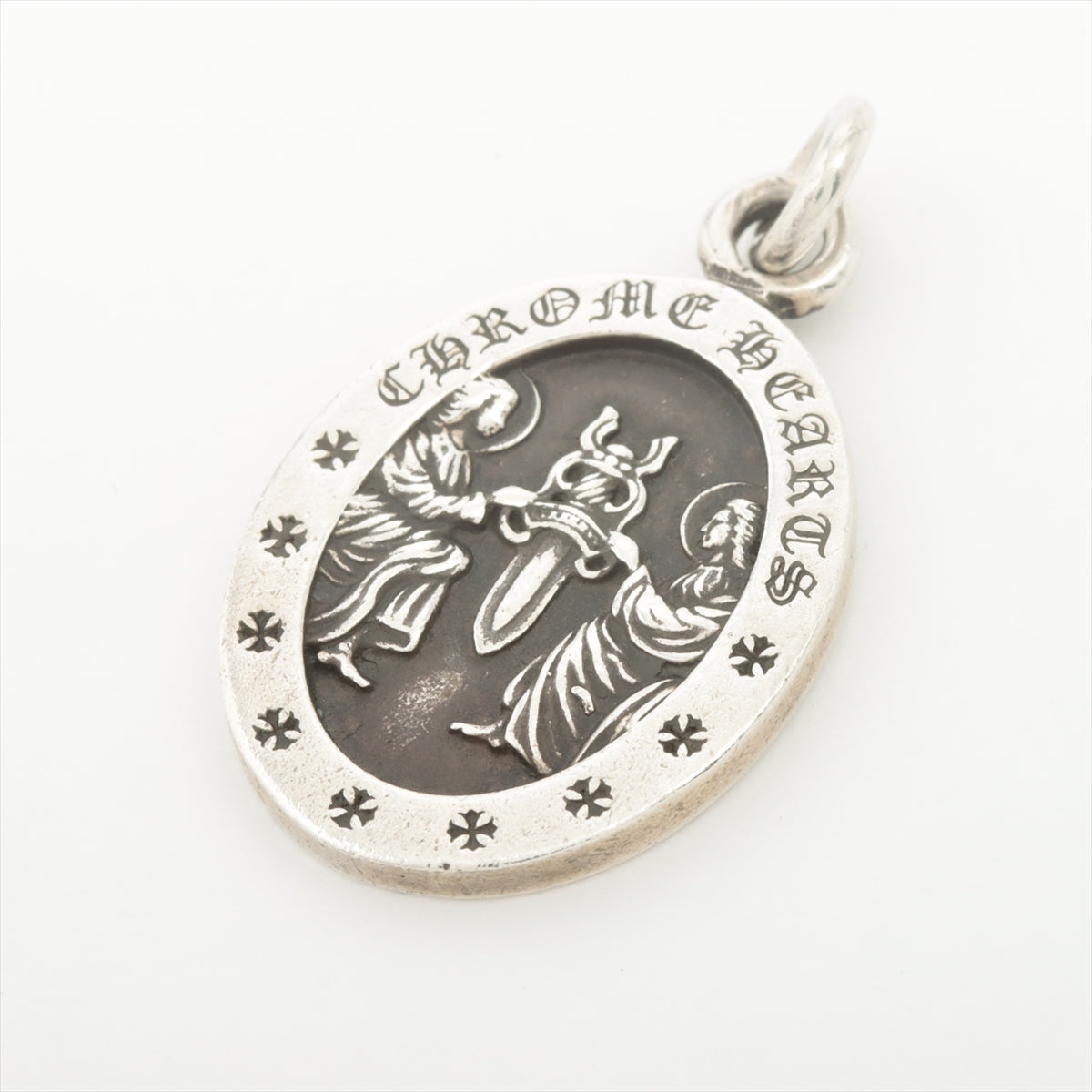 Chrome Hearts oval angel medal Pendant top 925 6.9g