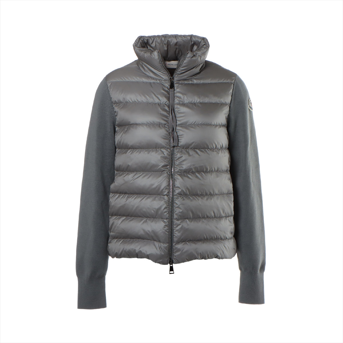 Moncler 19-year Wool & nylon Down jacket XS Ladies' Grey  F20939B51100 Switch between 1 sleeve