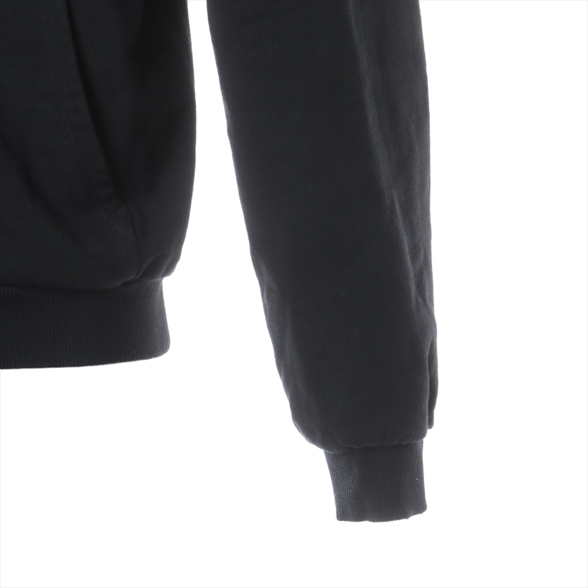 CELINE Cotton Parker M Men's Black  zip-up logo hoodie  2Y497670Q