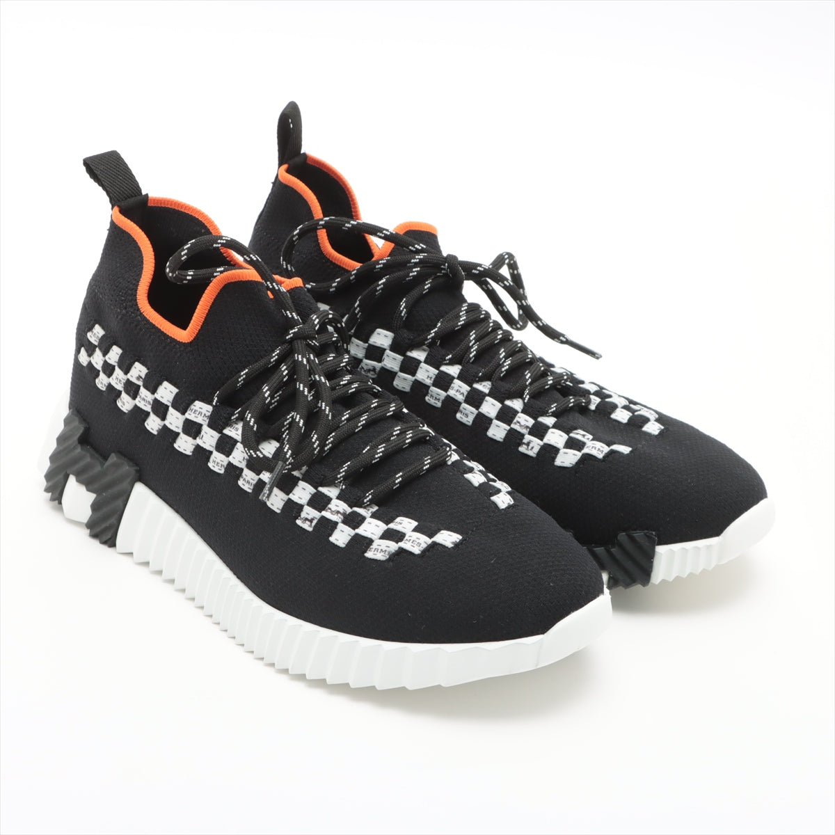 Hermès Flex Knit Sneakers 39 Ladies' Black Voluduc Tresse